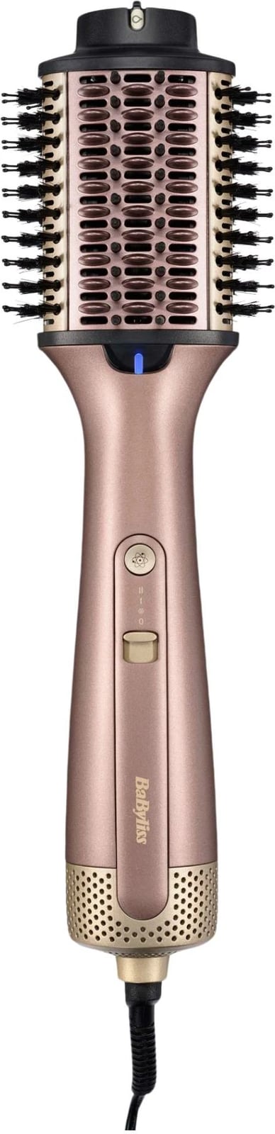 Furçë flokësh me ajër, BaByliss AS95E, 1000W, modalitetet wet/dry, jonizuese anti-frizz, keramike, rozë e artë