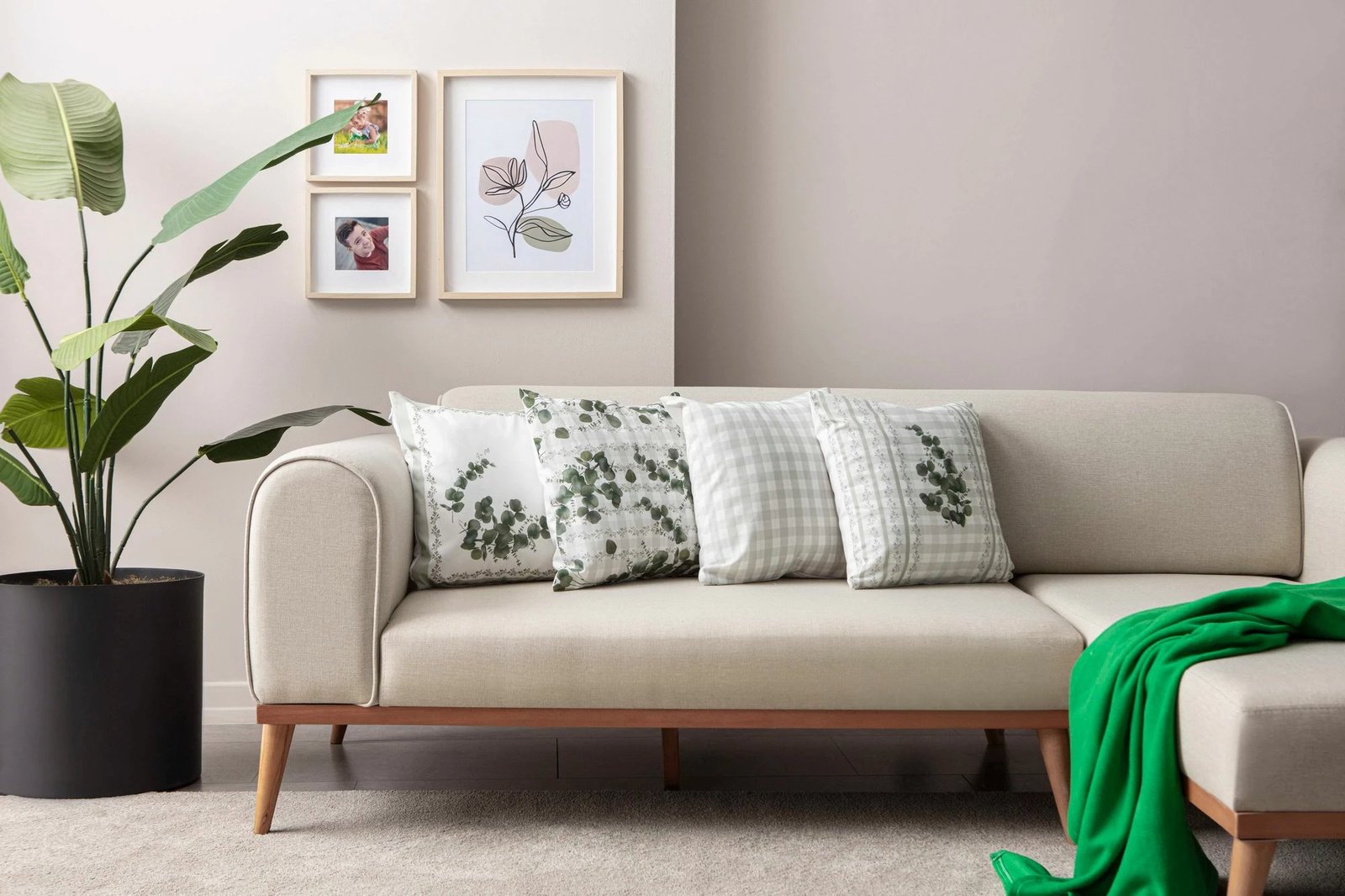 Set mbulesash për jastëkë (4 copë), Evila Originals, e gjelbër, 2028