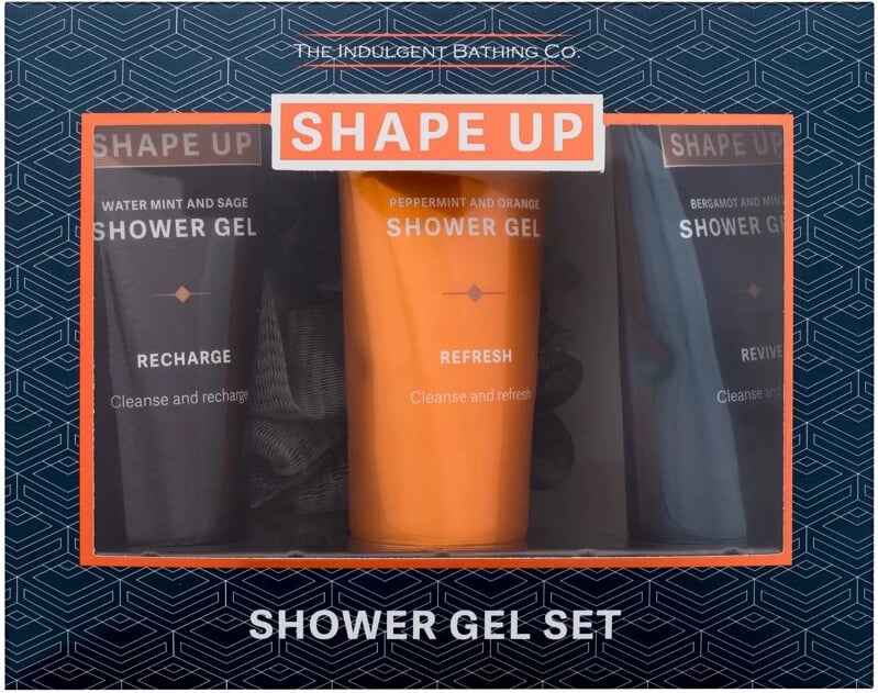 Set xheli për dush Xpel për meshkuj, Bergamot & Mint, Peppermint & Orange, Water Mint & Sage, 3x100ml + sfungjer