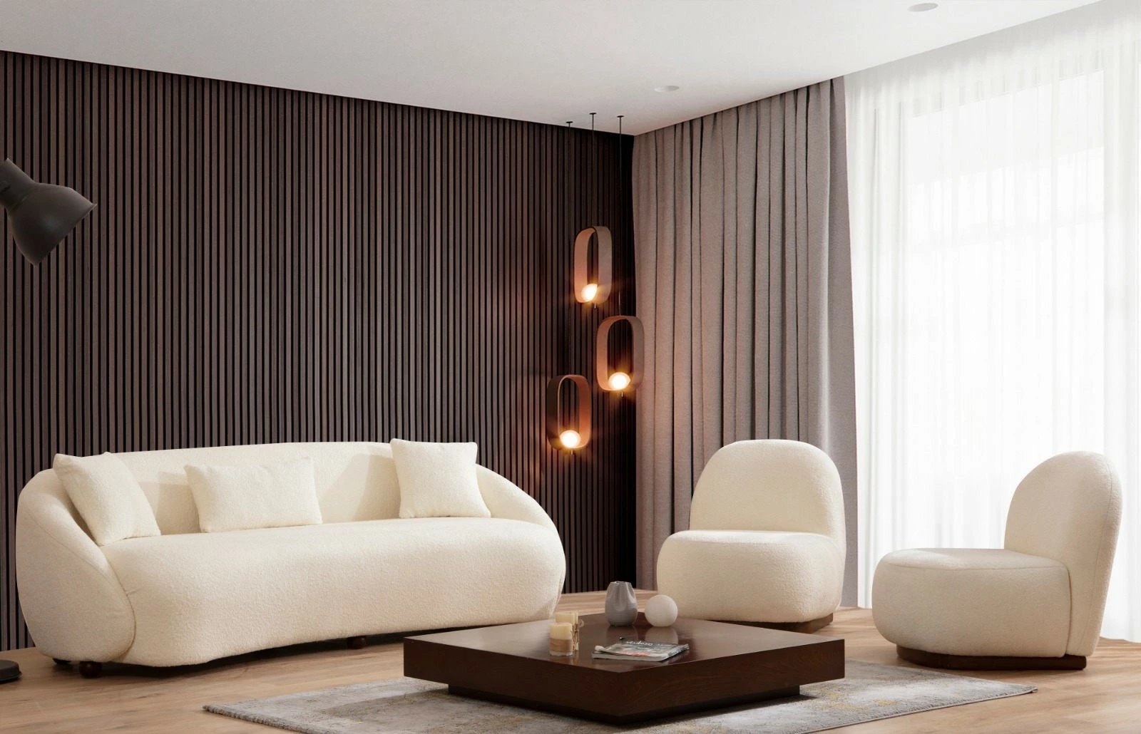 Divan treshe Atelier del Sofa, bouclette krem Napoli