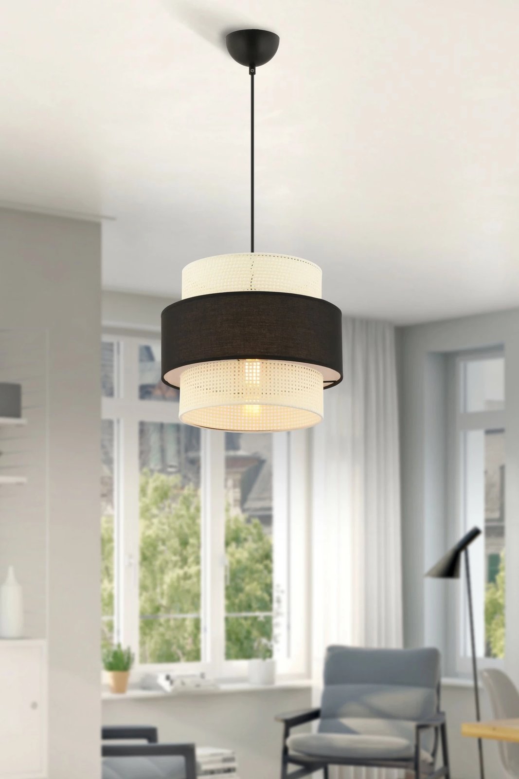 Llambë tavani Opviq, Cascade, e bardhë dhe e zezë