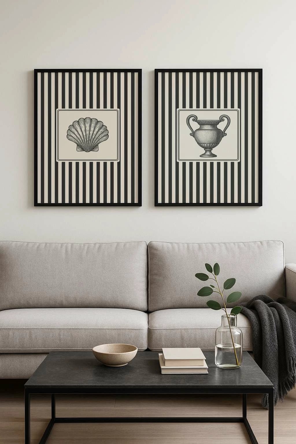 Pikturë dekorative me kornizë MDF (2 copë), Wallity, Czgl4-30x40