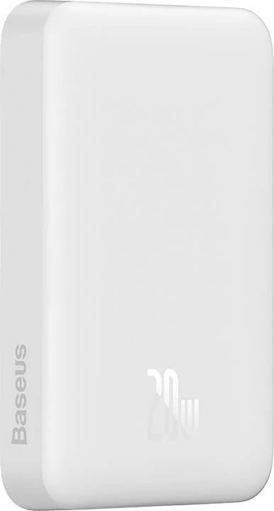 Powerbank Baseus Magnetic Mini 10000mAh, USB-C 20W, MagSafe, e bardhë