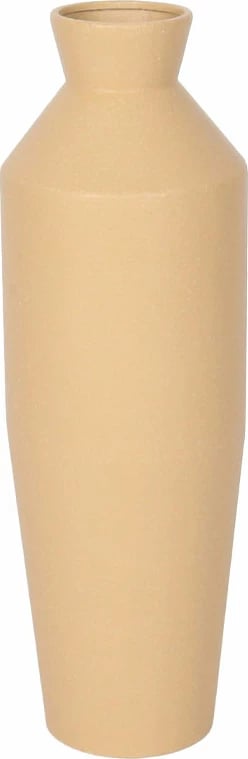 Vazë ELVO, metal, ngjyrë bezhë, 18x18x56.5cm