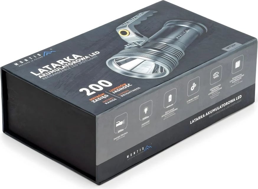 Elektrik dore Montis MT154, LED, 4000 mAh, Alumini, Gri