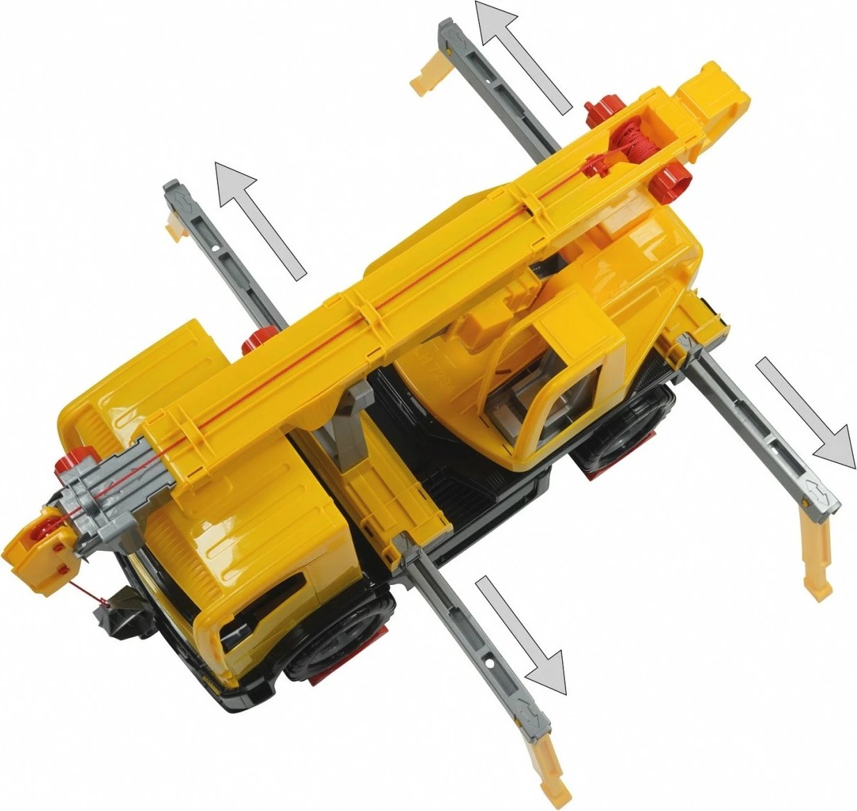 Kamion vinç lodër Lena 02176, plastikë, 70 cm, verdhë/zi