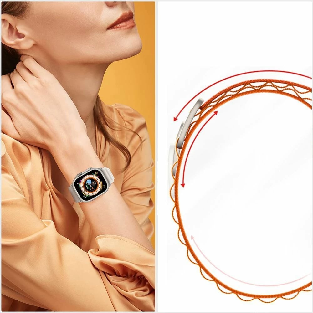 Rrip najloni për Apple Watch Tech-Protect Nylon Pro Strap, 42/44/45/49 mm, Kaltër-Gri