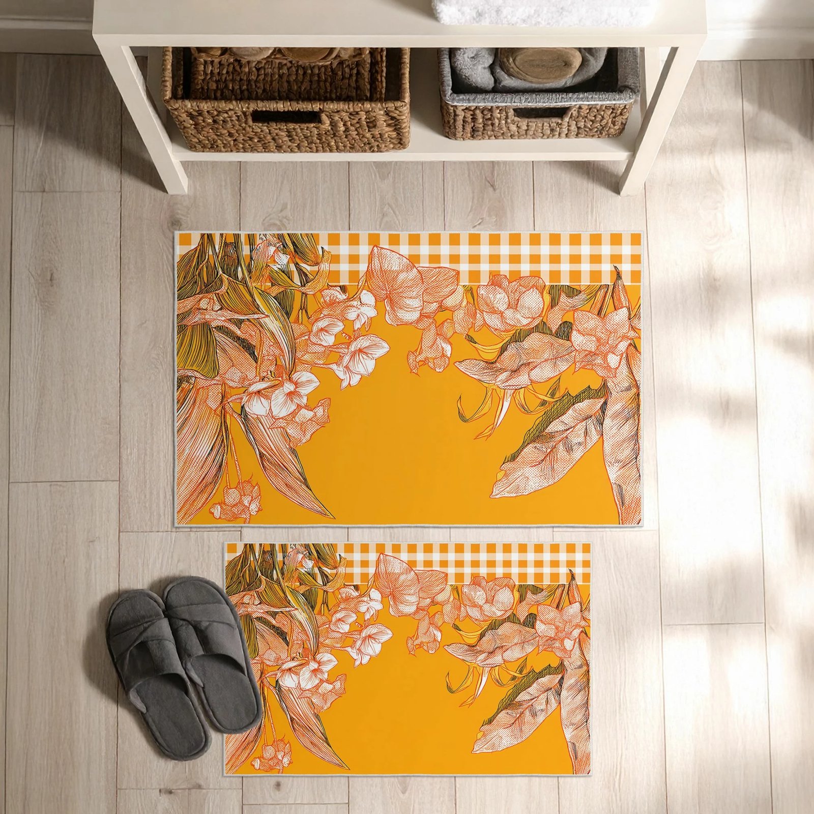 Set tapetash për banjo, 2 copë, ngjyrë e verdhë, Mijolnir, Asr13