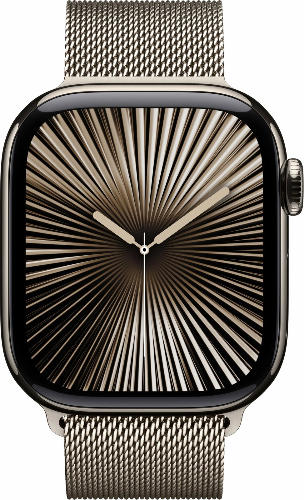 Smartwatch Apple Watch Series 10 GPS + Cellular 42mm, kasë titanium natyral, rrip çelik natyral