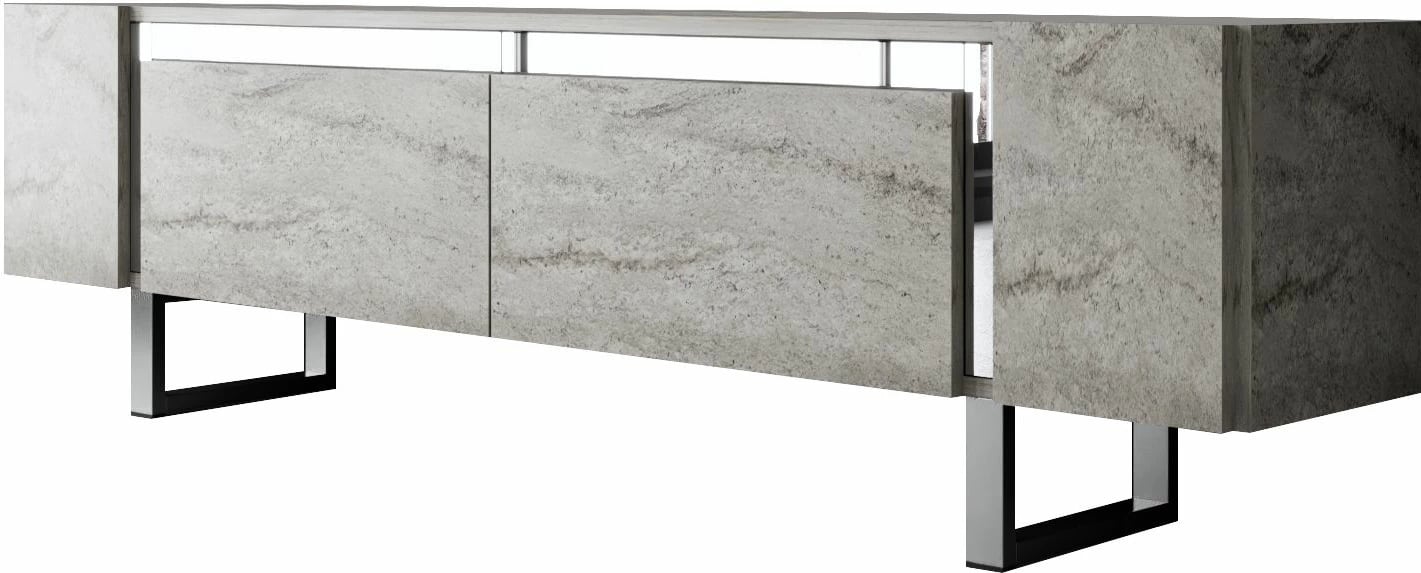 Komodë TV Hanah Home, Yildiz, travertin, argjend