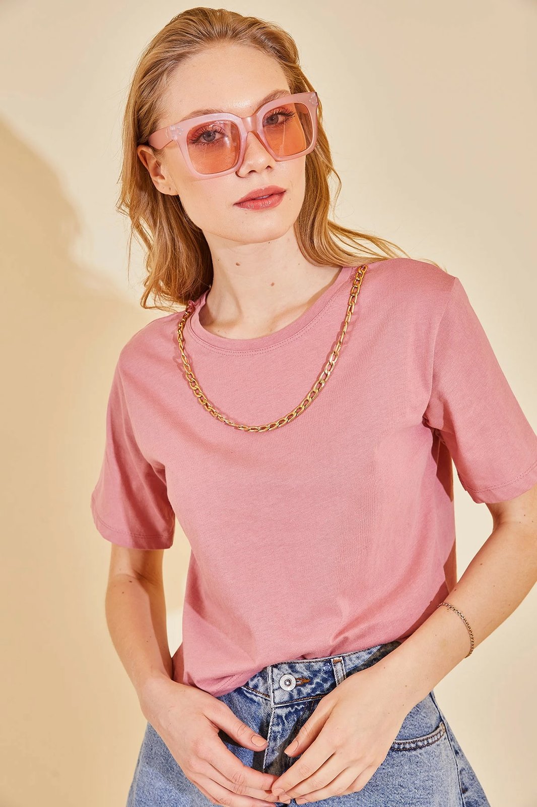 Bluzë për gra, Jumeon, X128101, ngjyrë pluhur