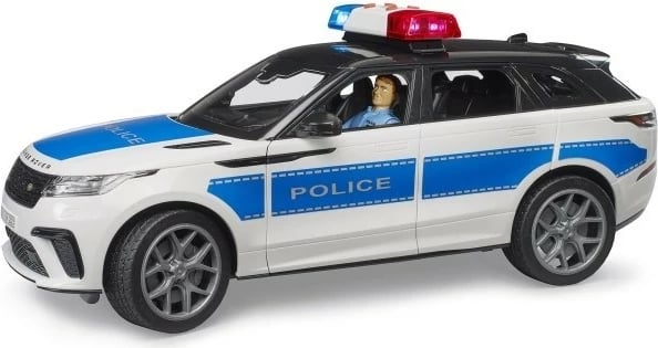 Set lodër makinë policie BRUDER Range Rover Velar me figurë polic, 1:16, shumëngjyrëshe