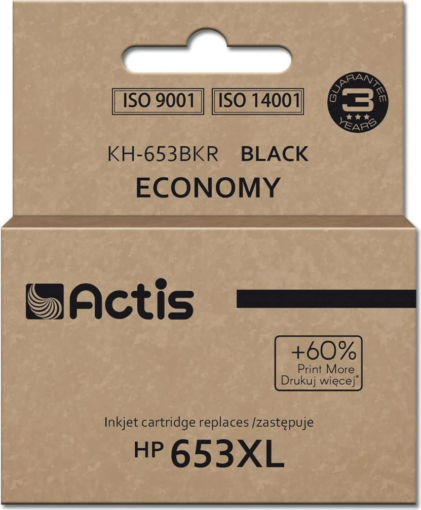 Ngjyrë Actis KH-653BKR për printerë HP, e zezë