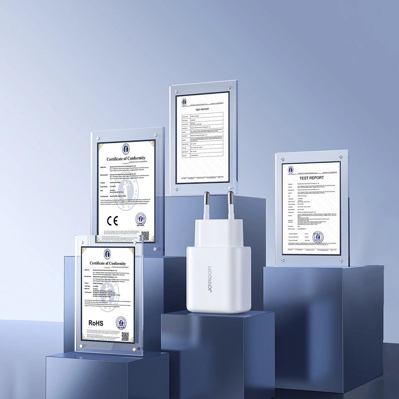 Kasë karikues Joyroom JR-TCF12, 2x USB-C, 20W, e bardhë