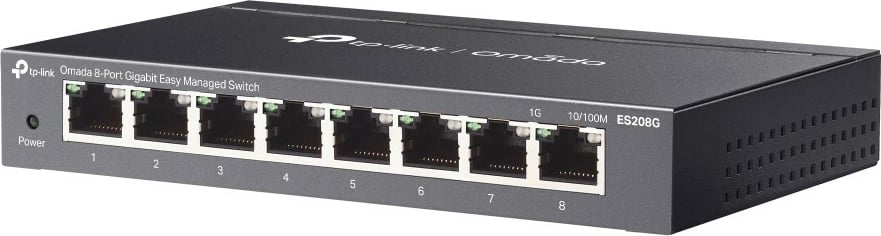 Switch i menaxhuar TP-LINK Omada ES208G, 8 porta Gigabit, kasë metalike