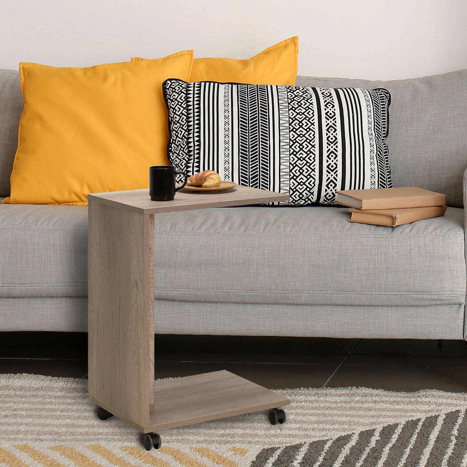 Tavolinë anësore, ngjyrë arrë e çelët, Hanah Home, Shp-108-Tt-1