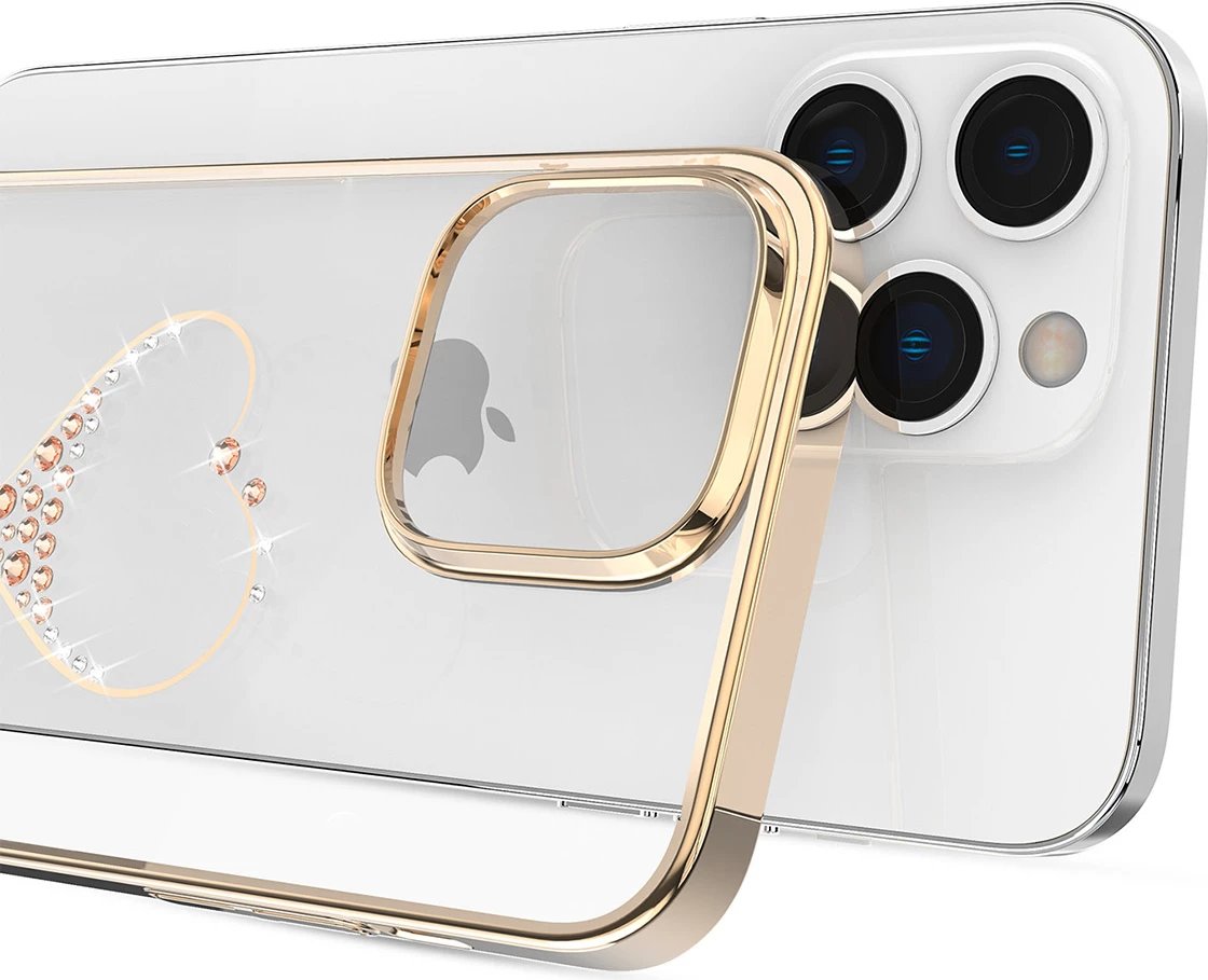 Mbështjellës Kingxbar Wish Series për iPhone 14 Plus, me kristale Swarovski, Ari
