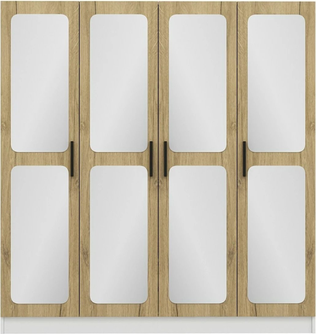 Dollap rrobash Skye Decor, ngjyrë arre dhe e bardhë, Kale - 2712