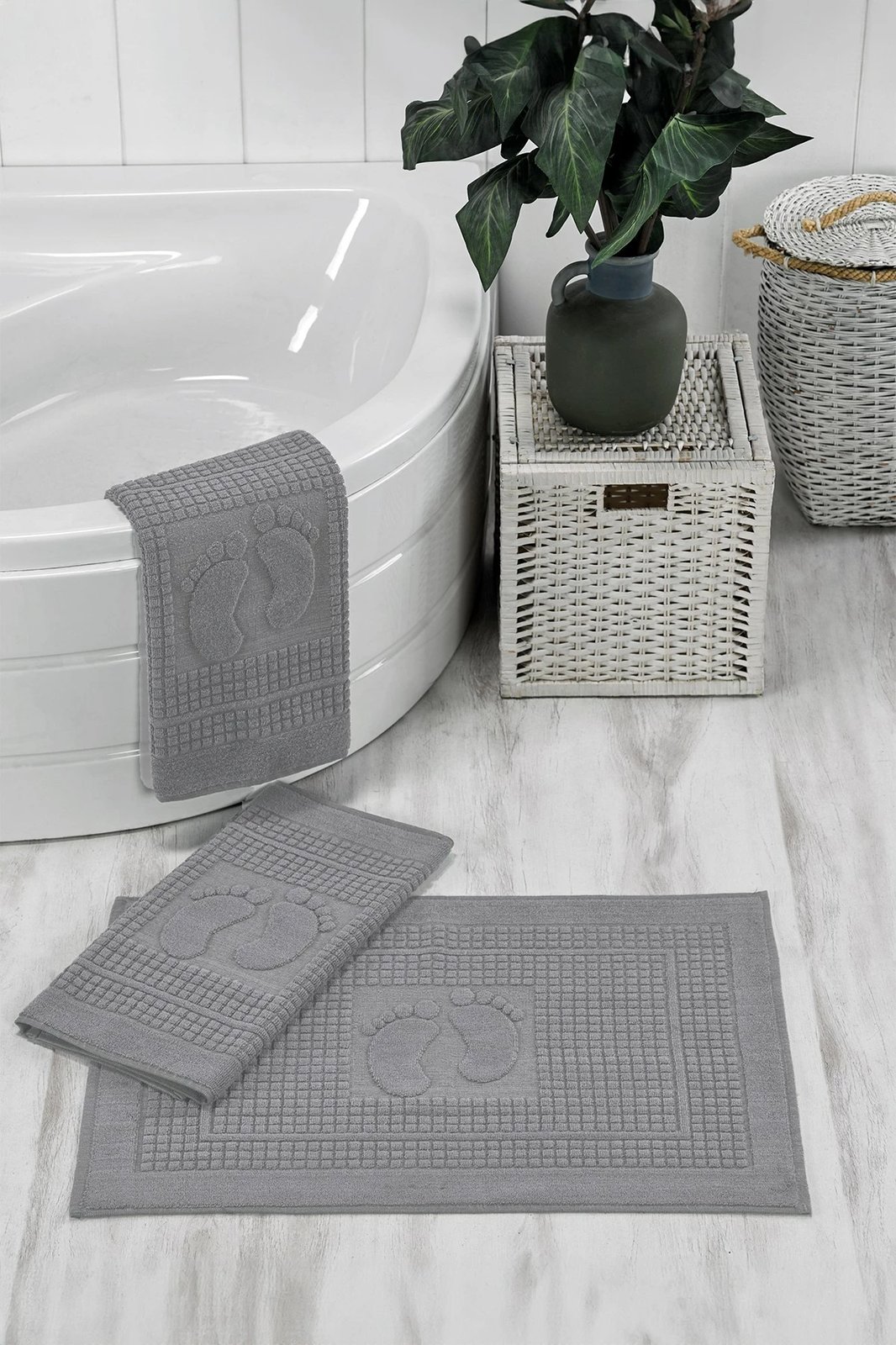 Set tapetash për banjo (3 copë), Mijolnir Orma, ngjyrë gri