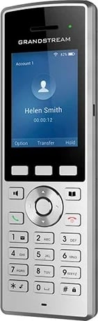 Telefon IP Grandstream WP822, 2 linja, LCD, Wi-Fi, Ngjyrë Argjendi