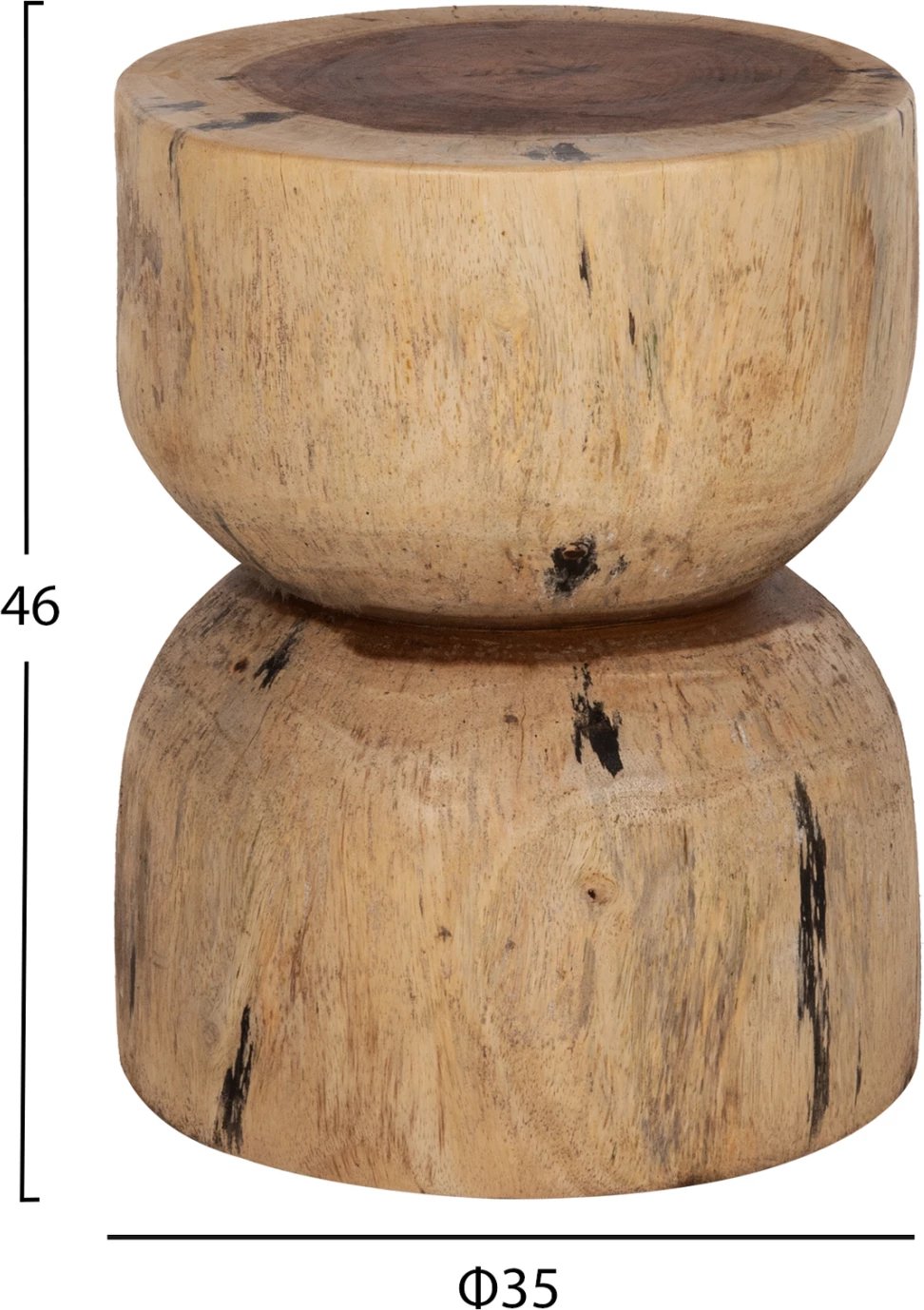 Karrige për bar, FEBRY FH9753, dru suar, Φ35x45H cm