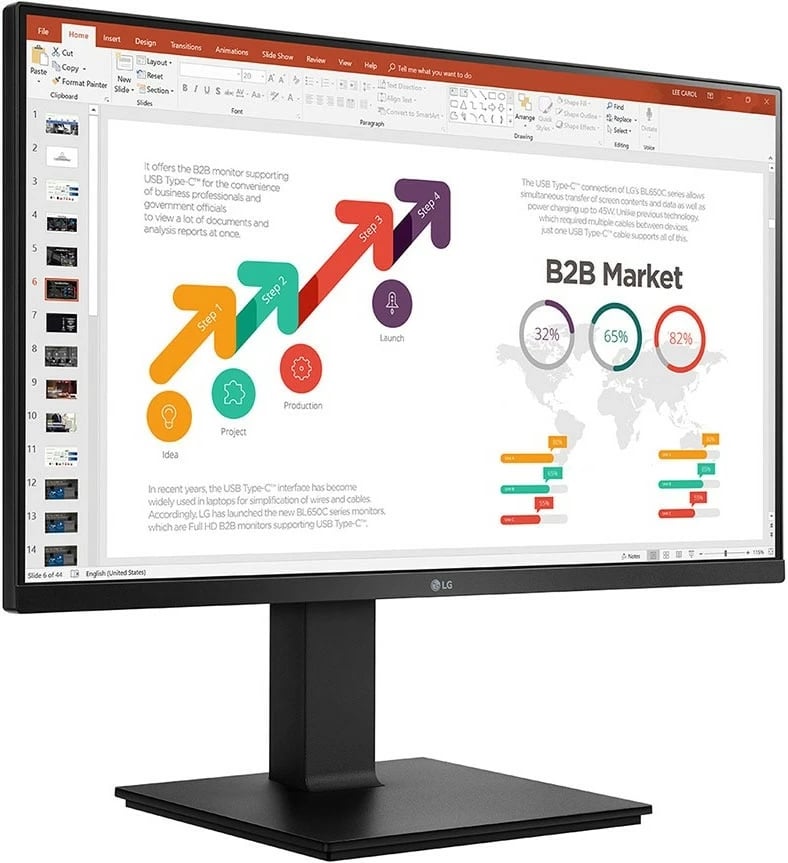 Monitor LG 24BP45SP-B, 23.8 inç, Full HD, LED, 5 ms, i zi