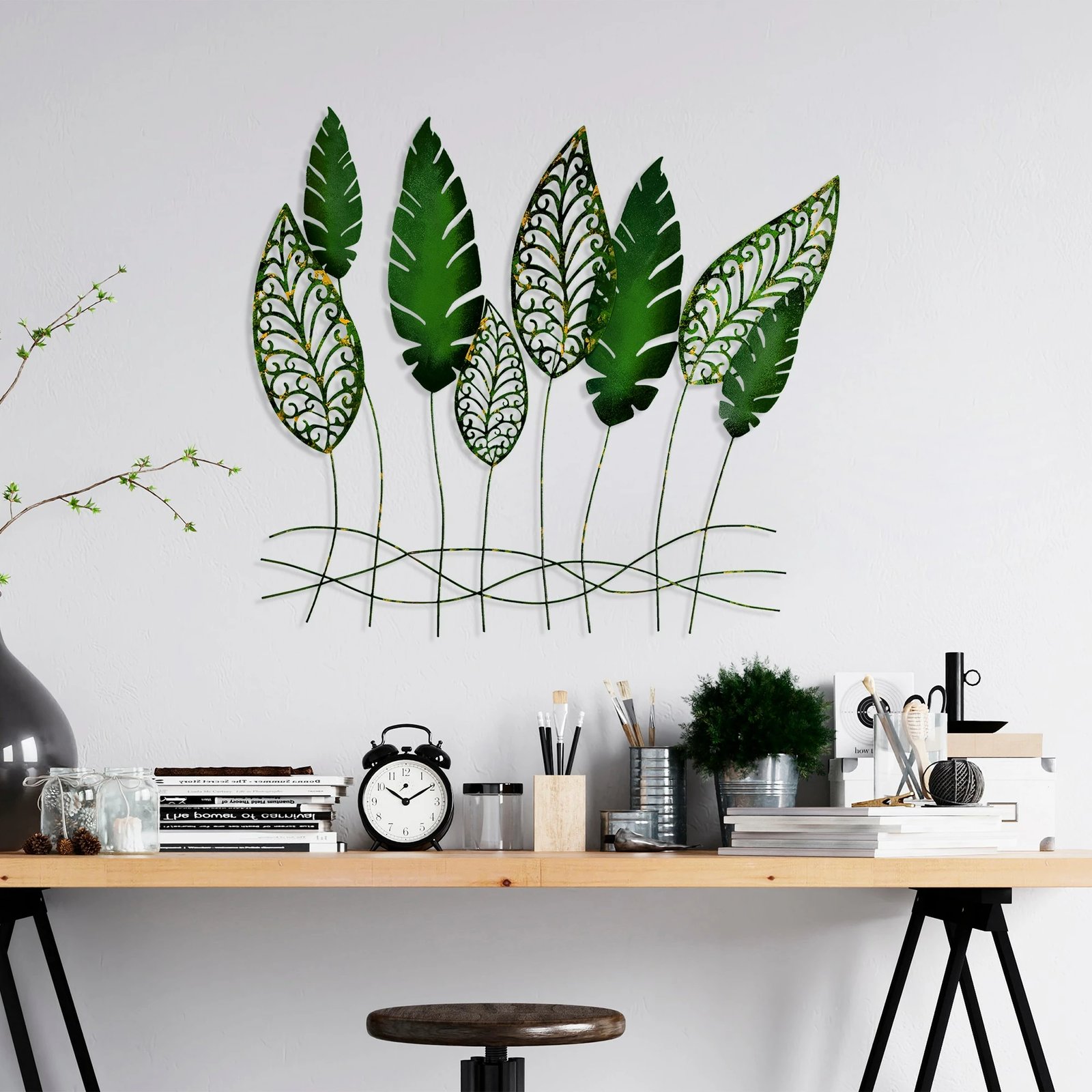 Aksesori dekorativ metalik për mur Wallity, Kosmer 3, shumëngjyrësh, 75x80cm