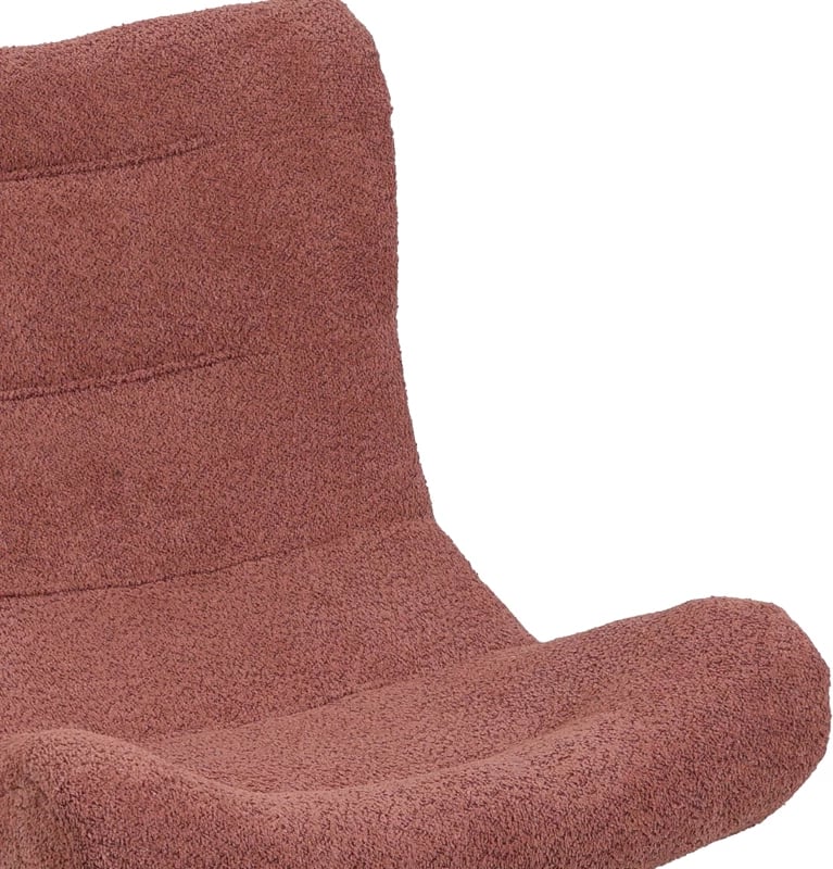 Kreslo boucle ngjyrë rozë e pluhurosur 97x80x100cm