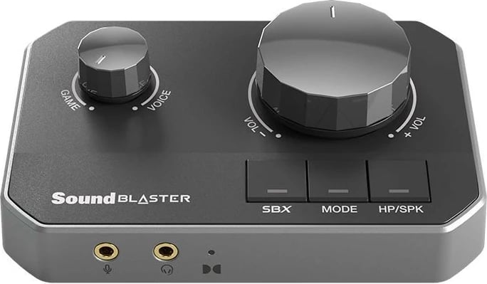 Kartë zëri Creative Sound Blaster G8, USB-C, 7.1, Amplifikator kufjesh, E zezë/Gri