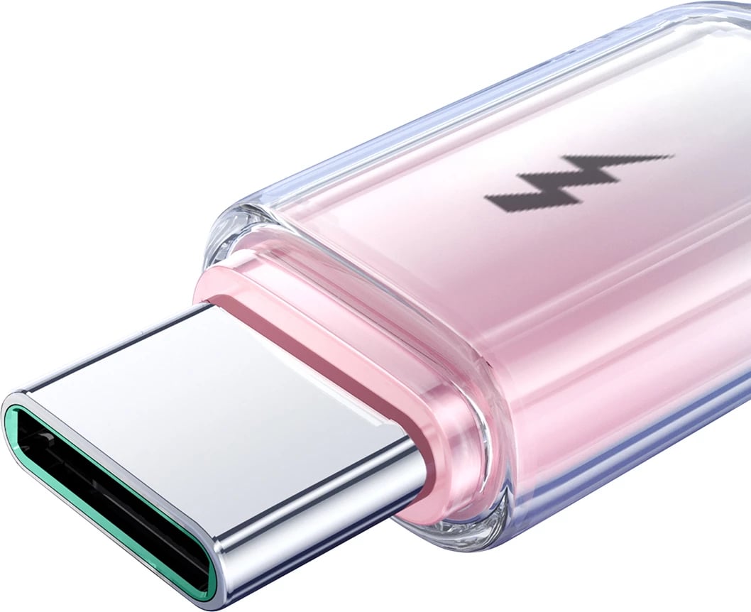 Kabllo Joyroom S-A42 Crystal-Clear Series, USB-A në USB-C, 1.2m, 3A, Bardhë