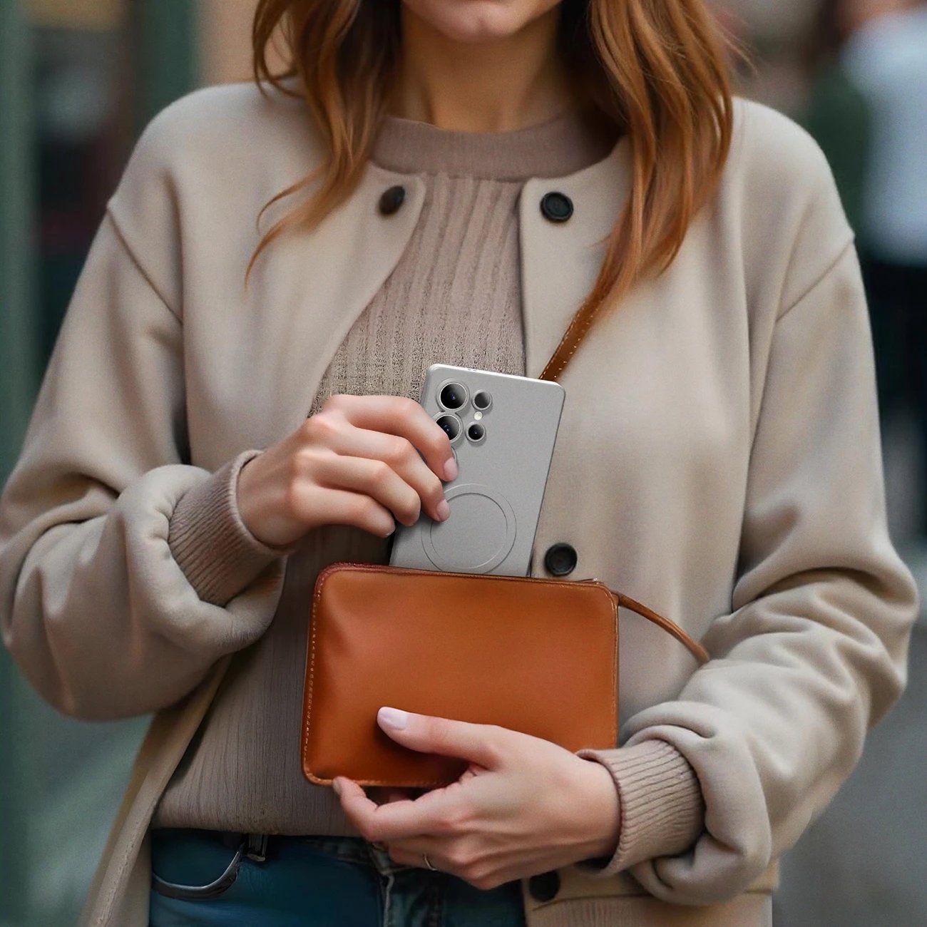 Mbështjellës AmazingThing Minimal Air me unazë magnetike për Samsung Galaxy S25 Ultra, Gri