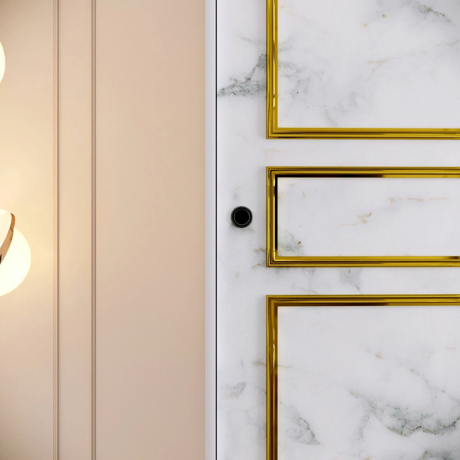 Dollap Hanah Home, Martin 120, bardhë, zi, ari