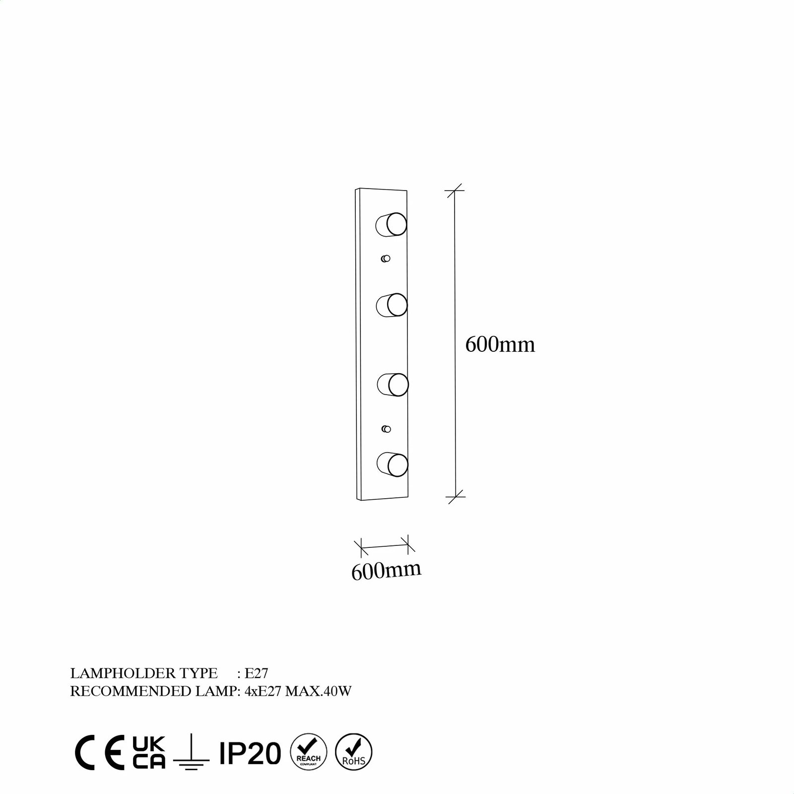 Llambë muri Opviq, Mirro - 12241, e bardhë