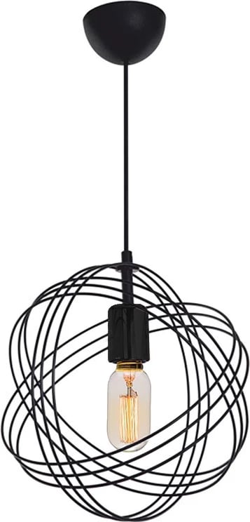 Dritë tavani Idris E27, e zezë, D30x75cm