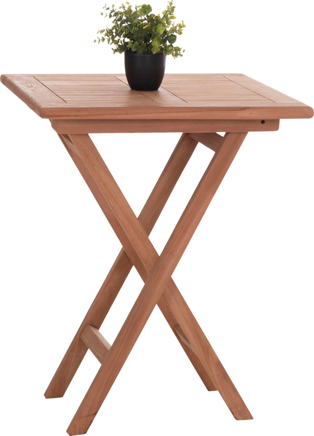 Tavolinë katrore palosëse ERIS, dru tik natyral, 60x60x75cm