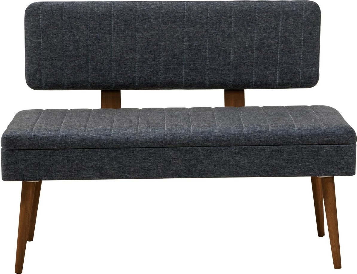 Set tavoline zgjeruese me karrige e konsol (6 pjesë), Skye Decor, Vina Bench 04 1048, ngjyrë arre, blu e errët