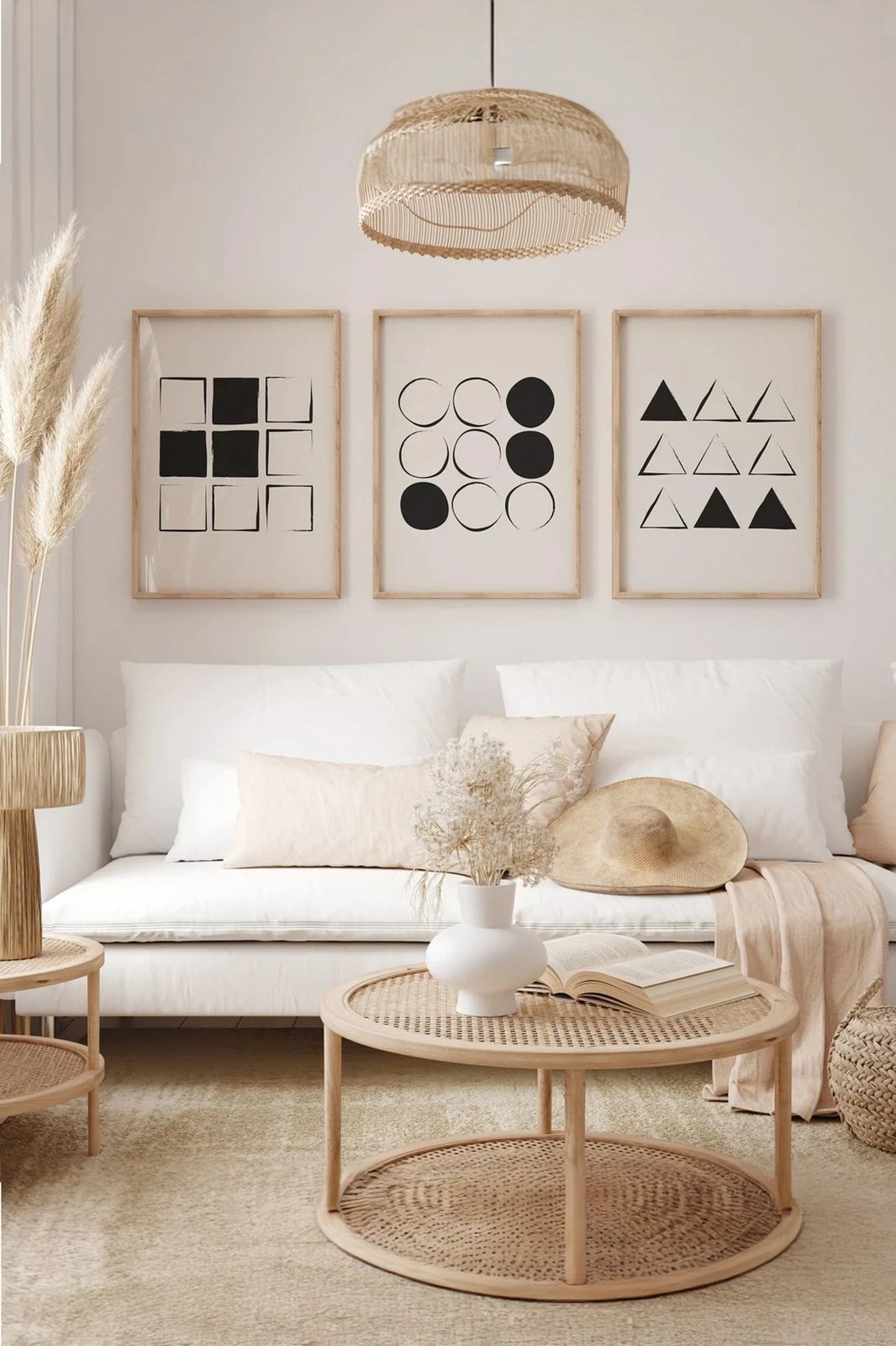 Pikturë dekorative me kornizë (3 copë), Wallity, 3Dartsohoset34