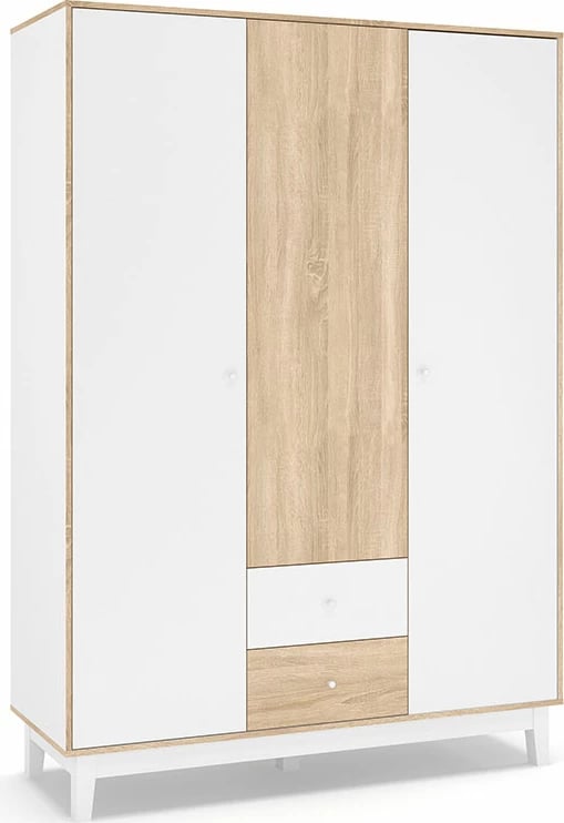 Dollap Awell 3 dyer ngjyrë sonoma-bardhë 153.5x54.5x216cm