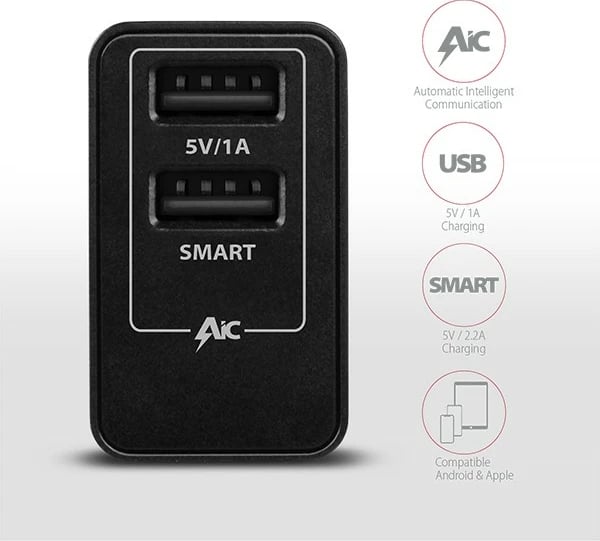 Karikues muri AXAGON ACU-DS16, 16W, 2x USB-A, i zi