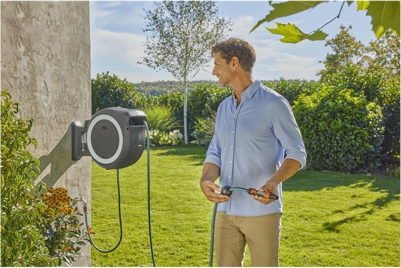 Kuti muri për zorrë GARDENA 18647-20, 40m, automatik, e zezë