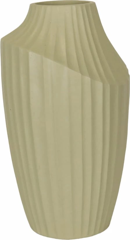 Vazo ELIX, 28.5x28.5x50.5cm, MgO, bezhë e errët