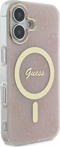 Mbështjellës Guess IML 4G MagSafe për iPhone 16, Rozë Mbështjellës Guess IML 4G MagSafe për iPhone 16, Rozë
