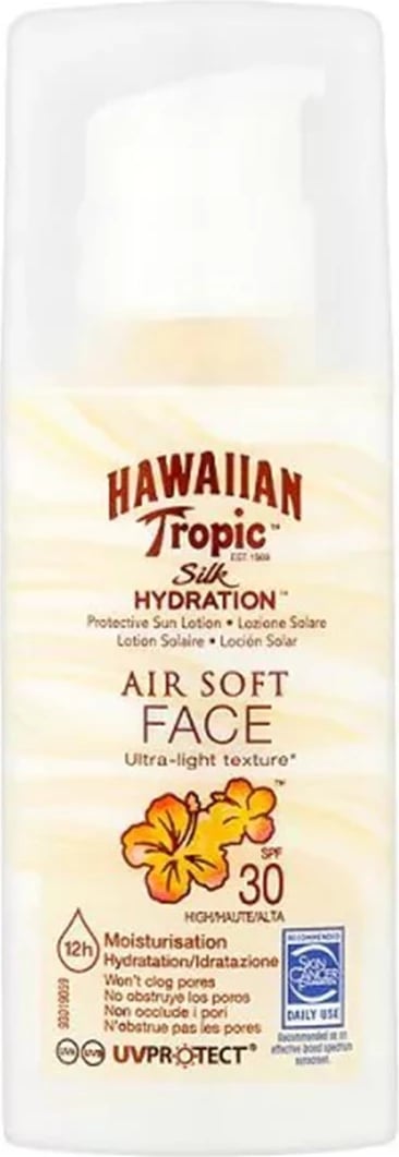 Locion për fytyrë me SPF Hawaiian Tropic Silk Hydration Air Soft 30, 50ml