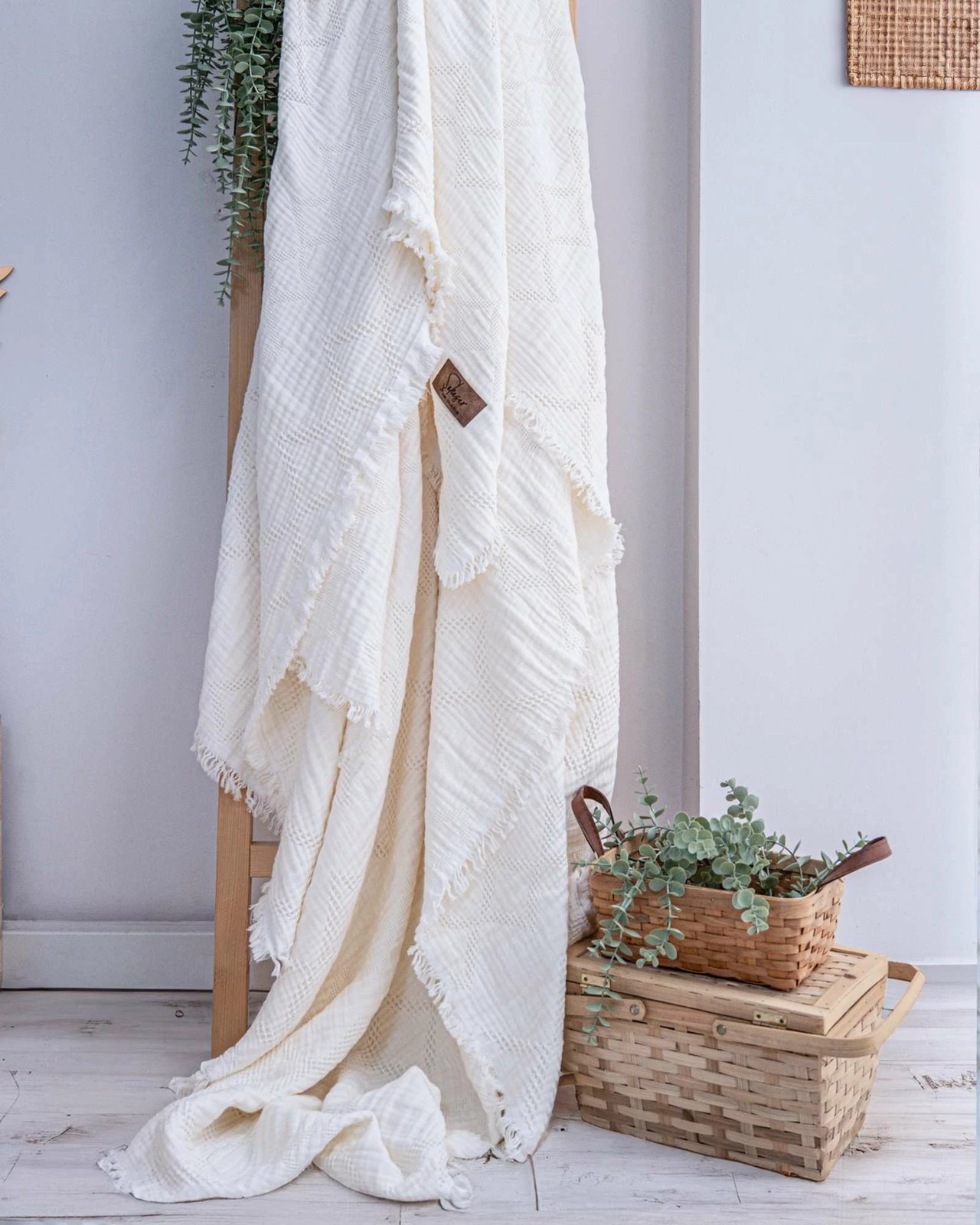 Mbulesë dyshe për shtrat, krem, L'essentiel, Oscar