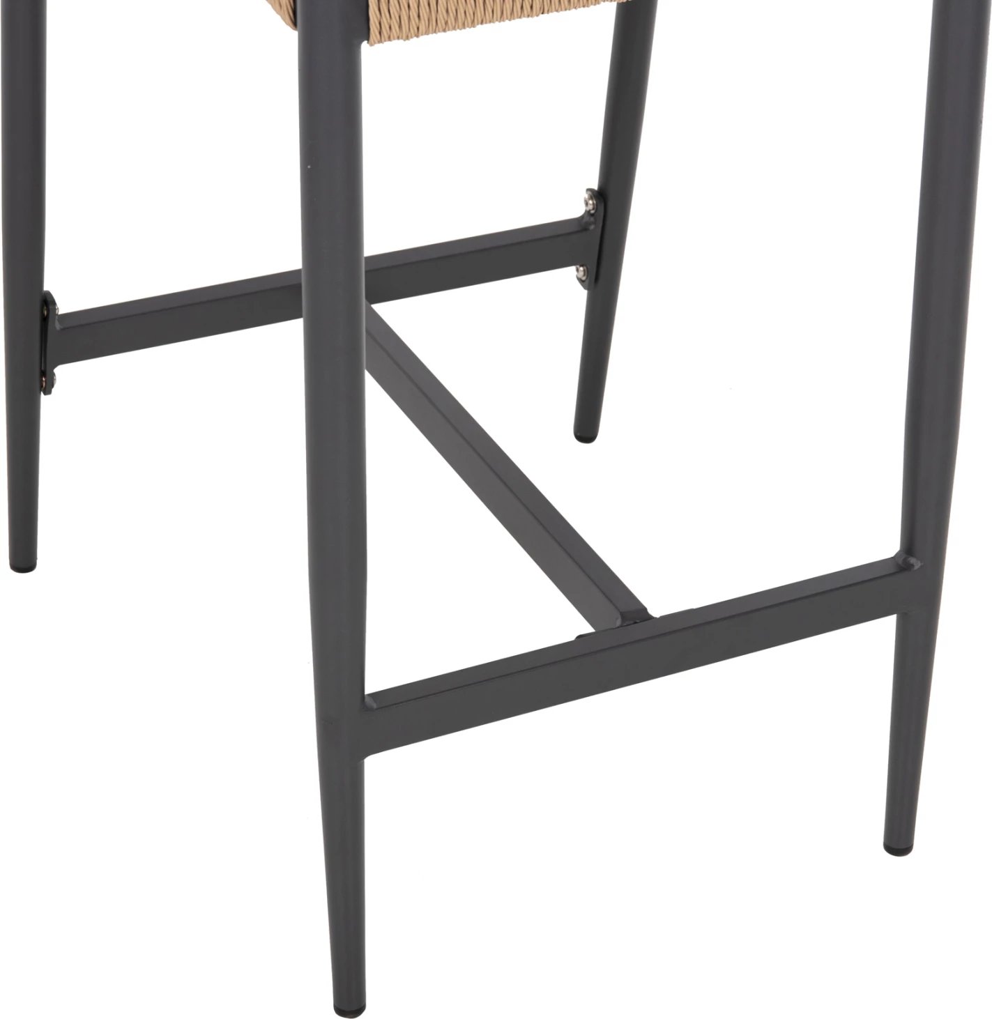 Karrige për bar, lartësi mesatare, FH5920.02, gri e errët, alumin me ratan sintetik, bezhë, 46x58x95 cm