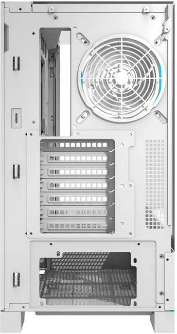 Kasë Darkflash DY450 PRO, Big Tower, me xham të temperuar, 1 ventilator, e bardhë