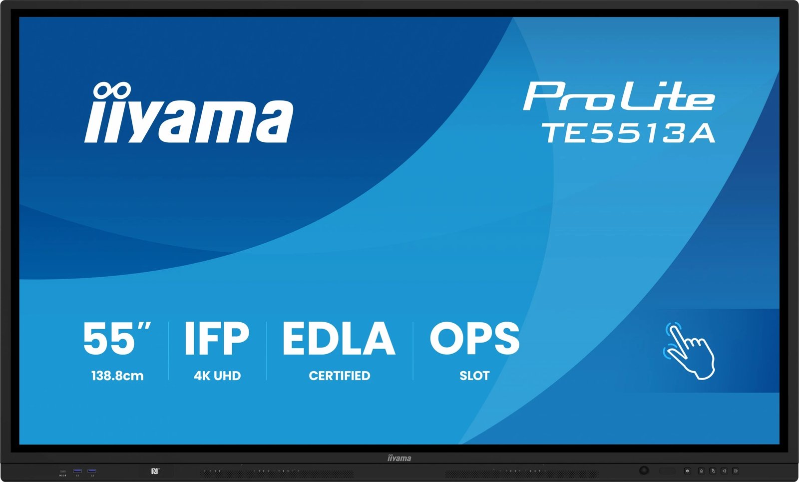 Ekran interaktiv iiyama ProLite TE9813A-B1AG 98 inç, 4K UHD, 40xTouch, IPS