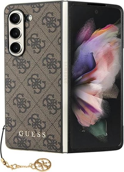 Mbështjellës Guess GUHCZFD5GF4GBR 4G Charms për Samsung Galaxy Z Fold5, Kafe