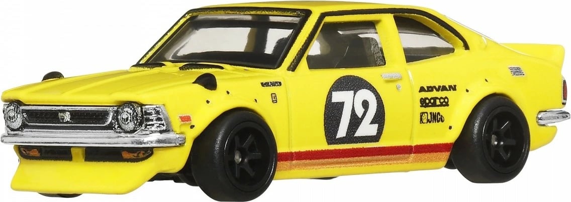 Set automjetesh Hot Wheels 50 vjetori, Toyota Corolla Levin 1972 & Sakura Sprinter, 1:64, e verdhë