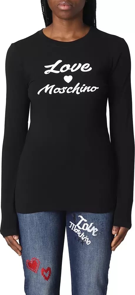 Bluzë për femra Love Moschino, e zezë